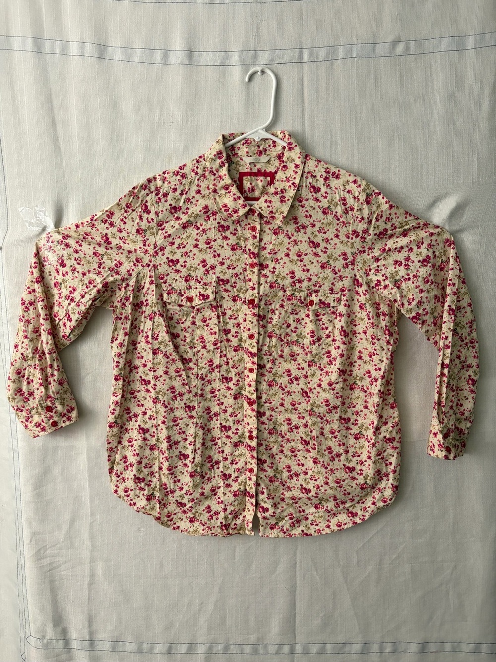 Marks & Spencer Women’s Size  UK 22 Floral Button Down Shirt Long Sleeve (A651)
